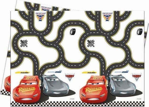 PROCOS Obrus urodzinowy Cars 3 - 120x180 cm - 1 szt. uniwersalny