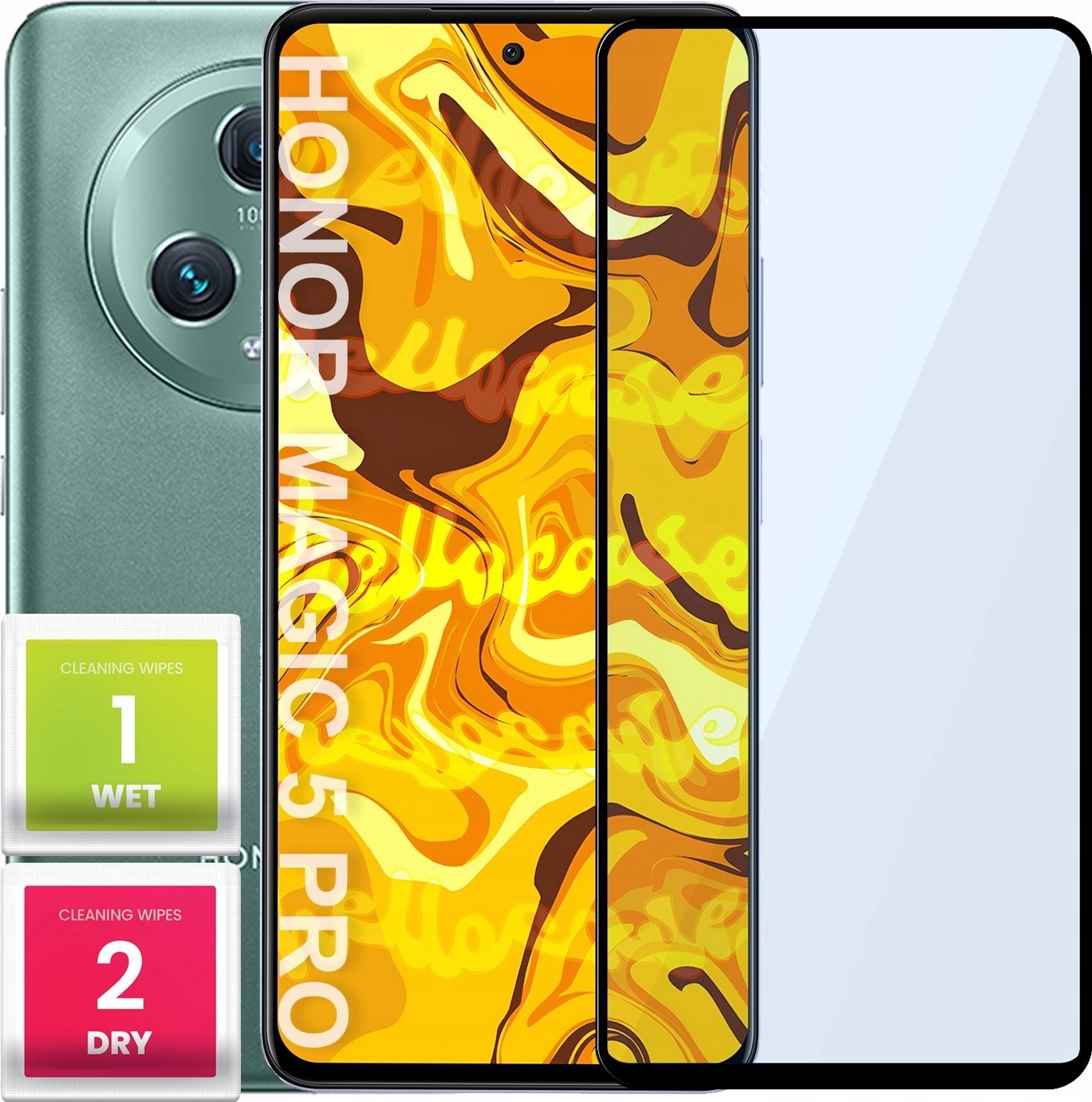 Hello Case SZKŁO HARTOWANE DO HONOR MAGIC 5 PRO PEŁNE NA CAŁY EKRAN SZKIEŁKO OCHRONNE