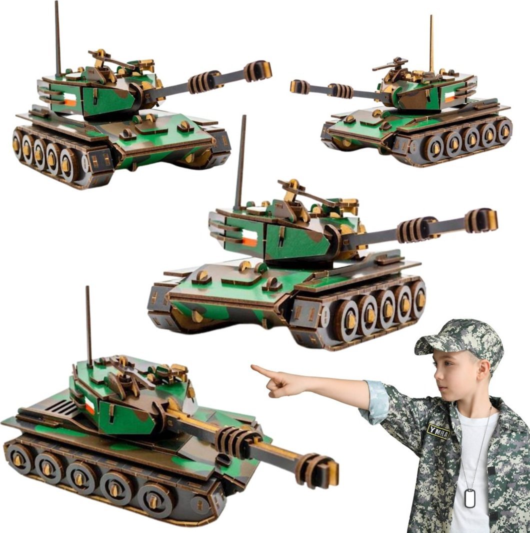 Teka Puzzle drewniane Czołg