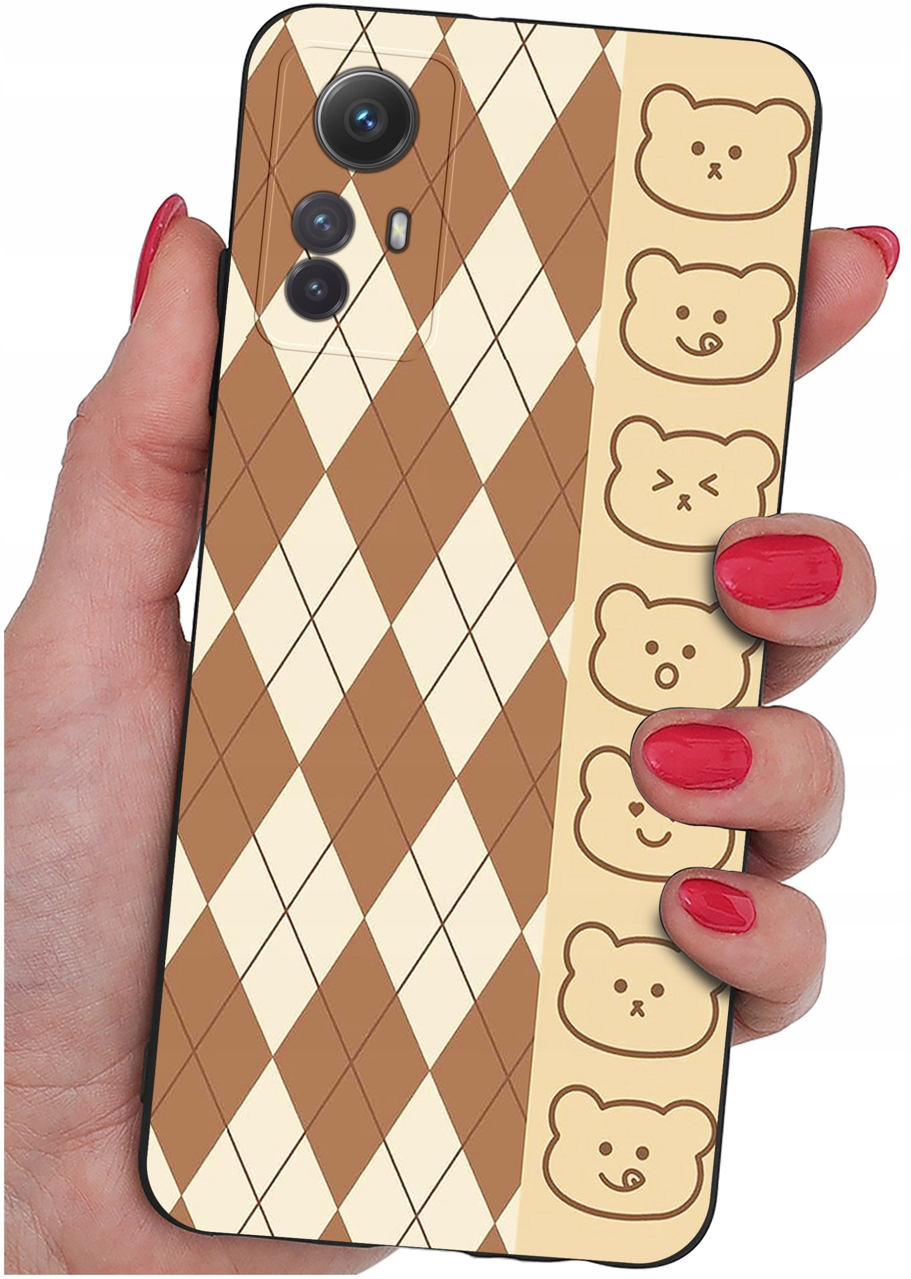 ETUI do Xiaomi Redmi Note 12S | WZORY | SILIKONOWE MATT CASE + SZKŁO 9H