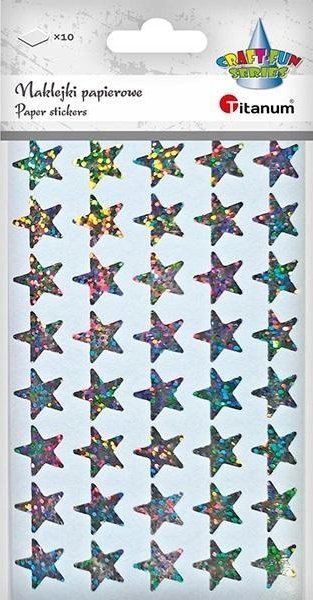 Titanum Naklejki papierowe 10 plansz gwiazdki 400szt