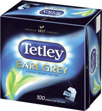 Tetley TETLEY Herbata EARL GREY INTENSIVE z zawieszką, opakowanie 100 sztuk