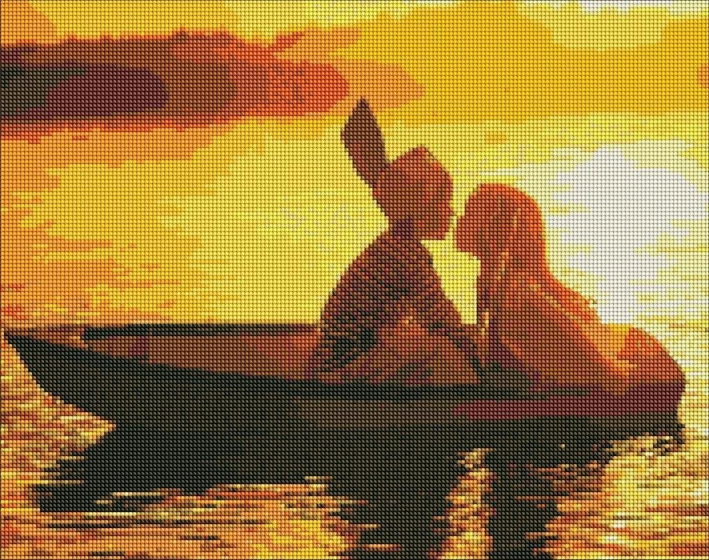 Ideyka Diamentowa mozaika - Pierwsza miłość 40x50cm