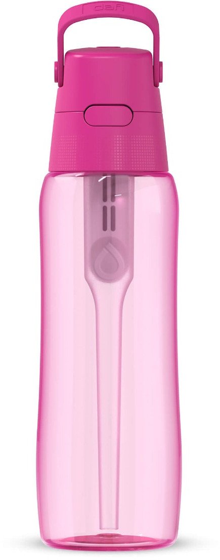 Butelka filtrująca Dafi SOLID 0,7 flamingowa barwiona z filtrem