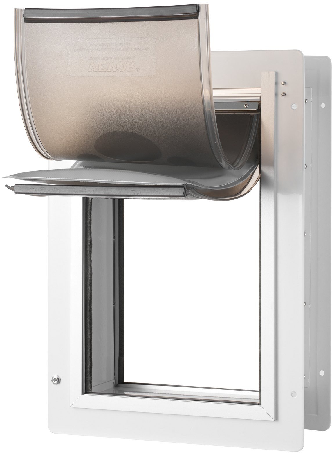 Klapa dla psa do drzwi z zamkiem aluminiowa rama na 3 magnesy średnia