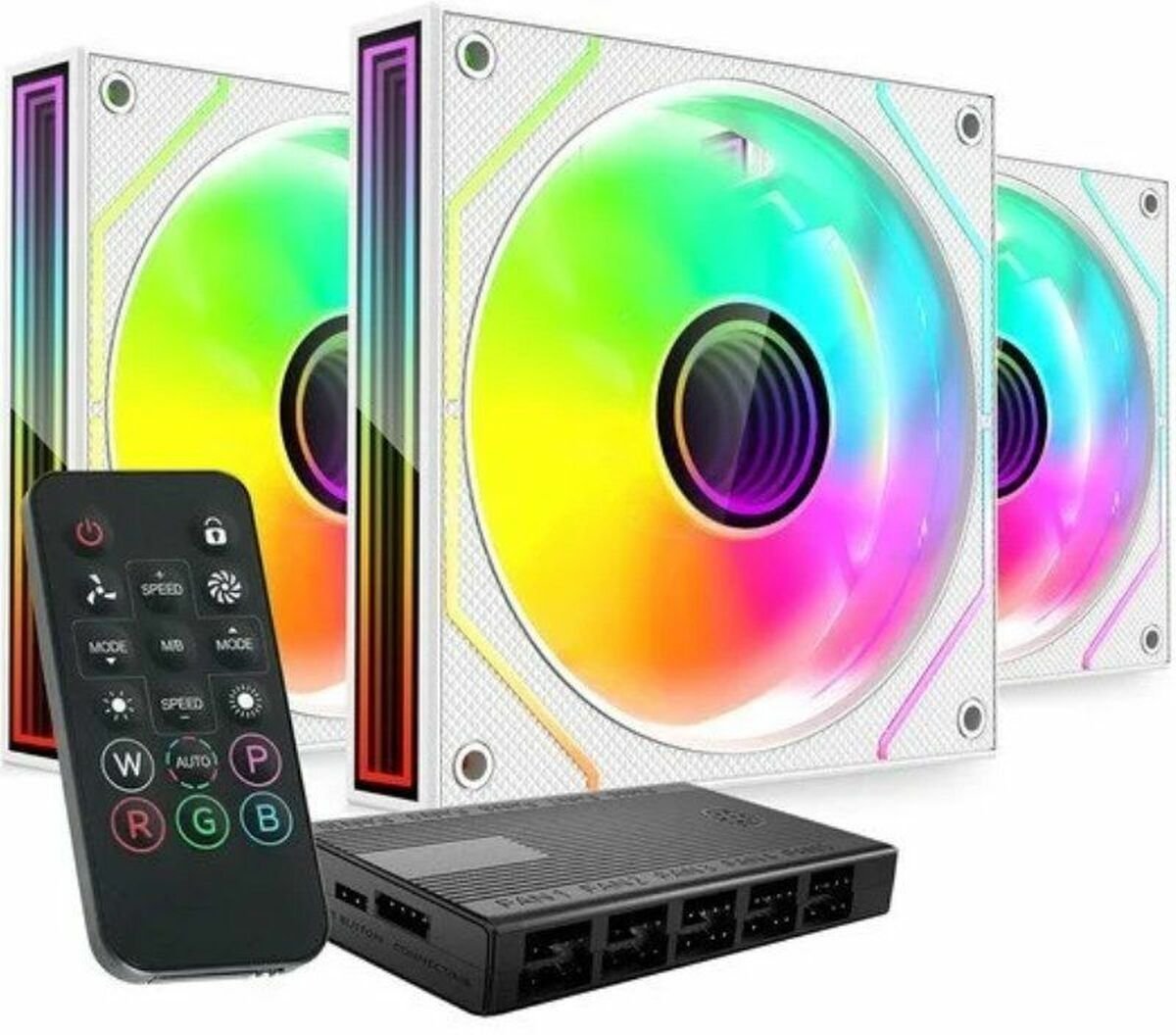 Mars Gaming MF3DPROKITW ARGB 120mm Remote Control Computer Cooler Kit