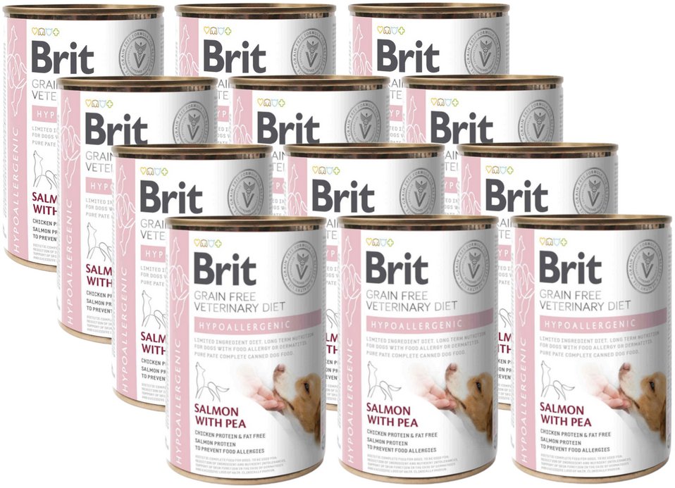 BRIT GF Veterinary Diets Dog Hypoallergenic 12x400g - karma mokra dla psa