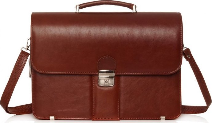 SKÓRZANA AKTÓWKA TECZKA NA DOKUMENTY SOLOME TH02 BRĄZOWY