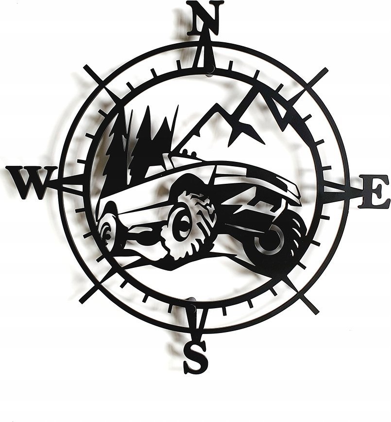 Decolicious Róża Wiatrów / Kompas 3D 4x4 OFF ROAD