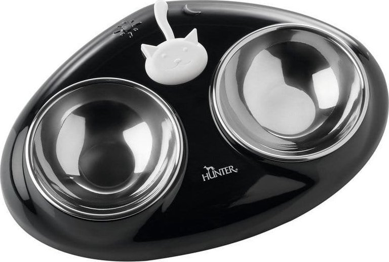 Hunter Hunter Miska dla kota podwójna Moulins 150 ml czarna