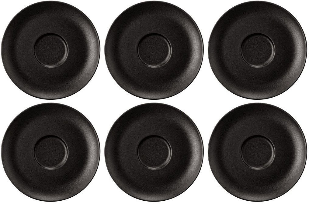 Porcelanowe spodki 16,5 cm zestaw 6 szt. SELTMANN Velvet Black z linii Liberty