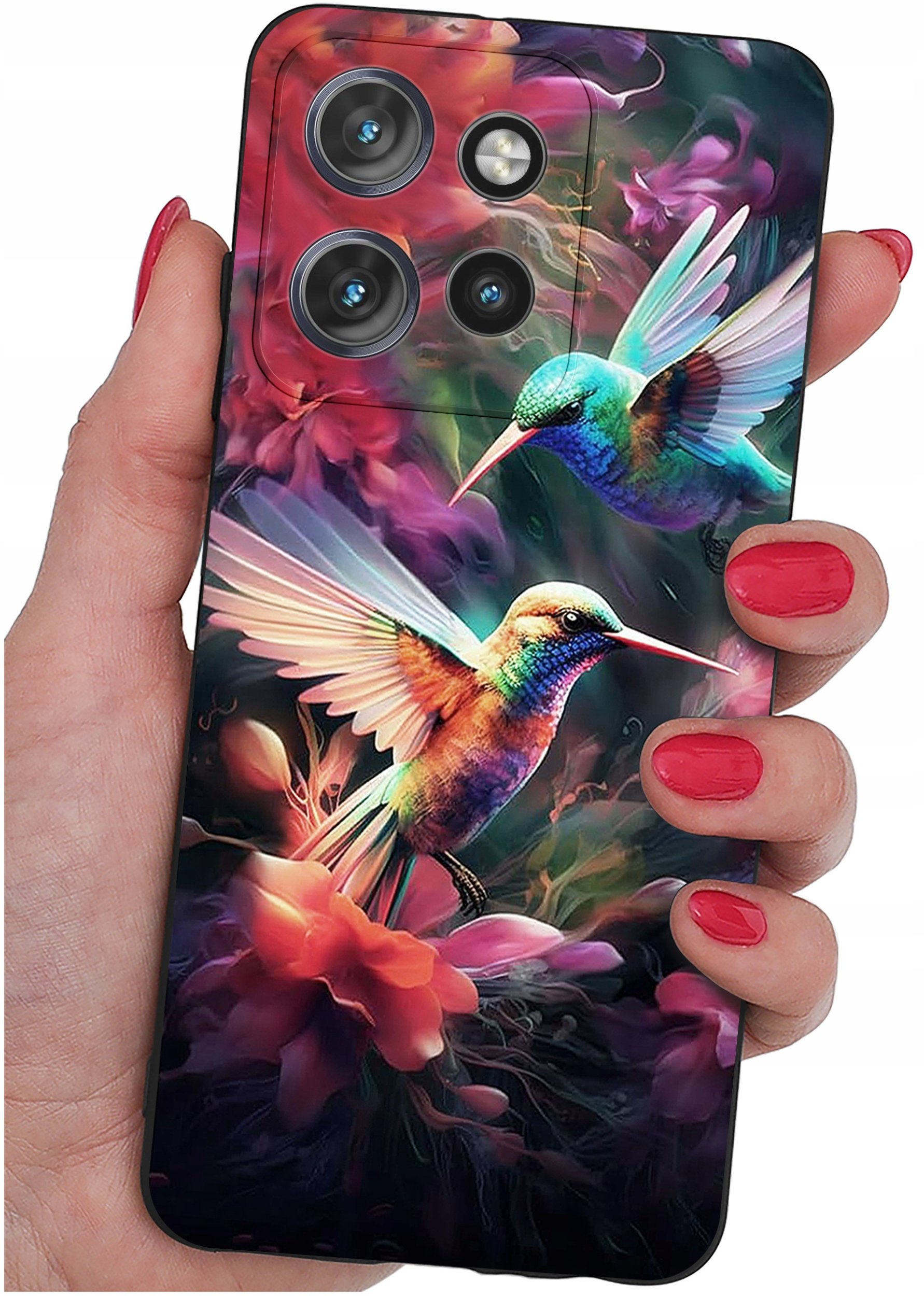 Etui do Motorola Moto EDGE 50 Neo WZORY |SILIKONOWE MATT CASE + SZKŁO 9H