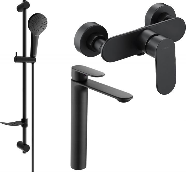 Mexen Mexen Milo DF05 zestaw prysznicowy, czarny - 71314DF05-70
