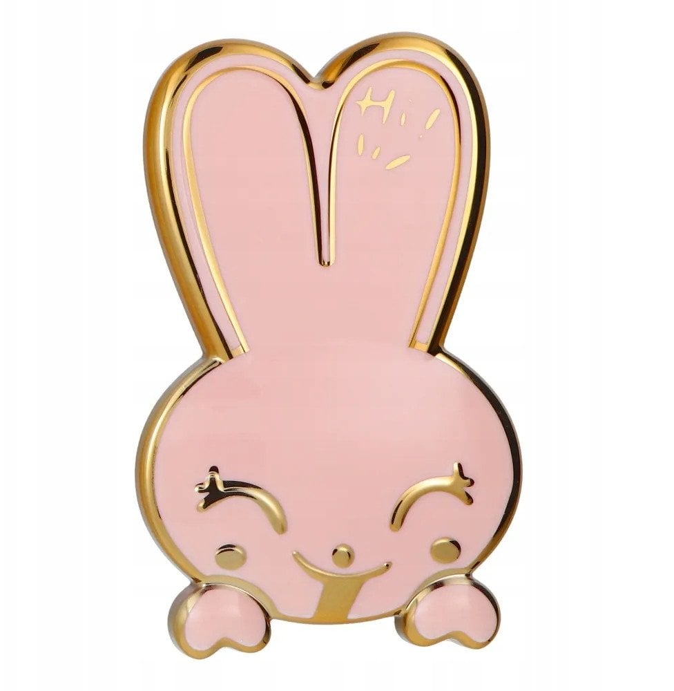 Stojak na telefon KRÓLICZEK - naklejany - różowy