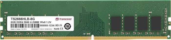 Pamięć Transcend DDR4, 8 GB, 2666MHz, CL19 (TS2666HLB-8G)