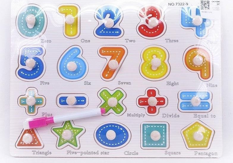 Puzzle drewniane cyferki