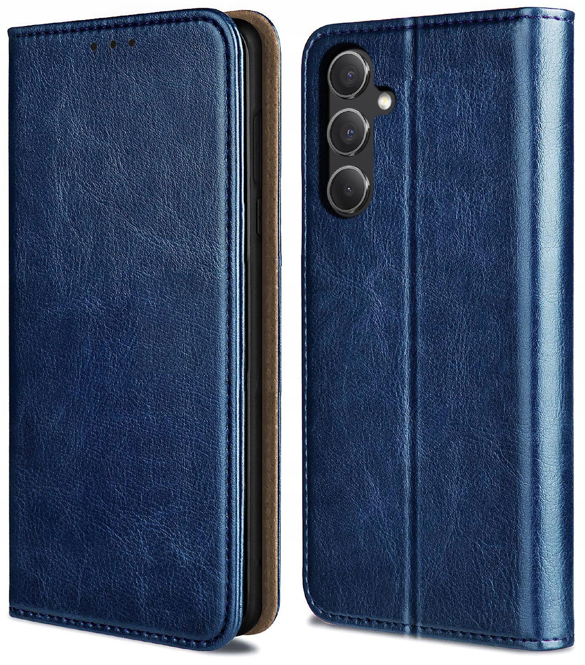 Etui do Samsung Galaxy S24 FE SKÓRZANE PORTFEL MAGNETYCZNE + SZKŁO 9H