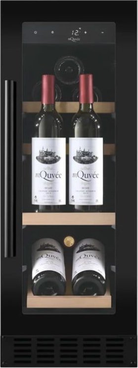 Chłodziarka do wina mQuve MQUVEE WCS30ABPS-700 Czarny mat - Winiarka do zabudowy 30 cm 16 butelek
