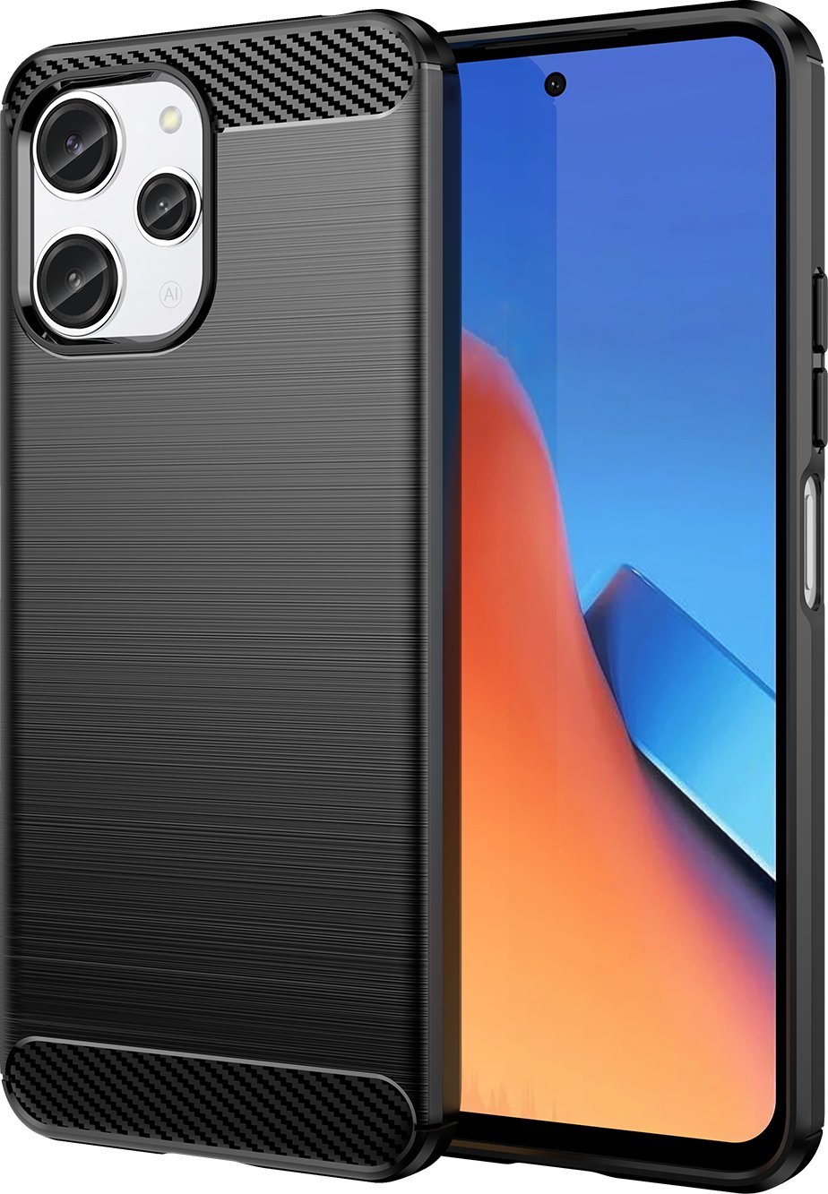 Hurtel Elastyczne etui wzór karbon do Xiaomi Redmi 12 Carbon Case - czarne