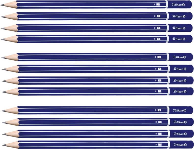 Pelikan Ołówek B z grafitem miękki drewniany PELIKAN 12szt