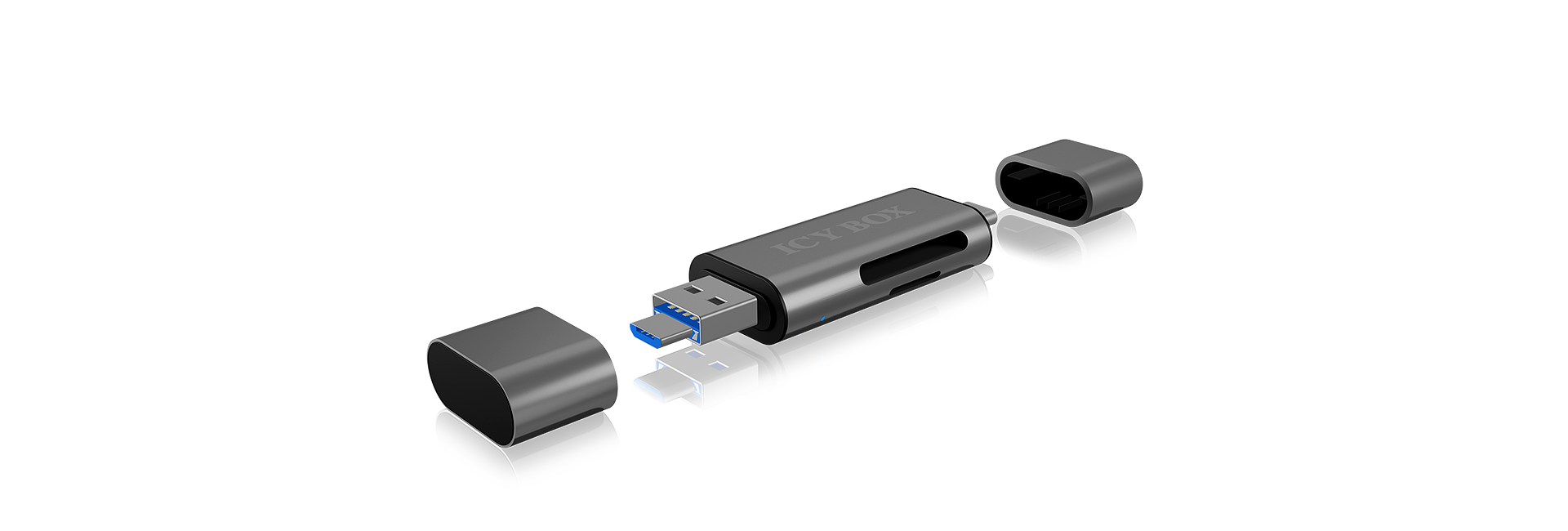 Czytnik Icy Box USB-C/microUSB/USB 2.0 (IB-CR200-C)