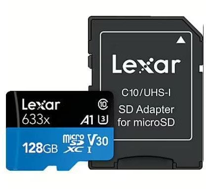 Karta Lexar 633x MicroSDXC 128 GB UHS-I/U3 A1 V30 (LMSBLPL128G-BNANG)