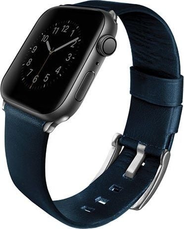 Uniq UNIQ pasek Mondain Apple Watch Series 4 44MM Genuine Leather niebieski/royal blue