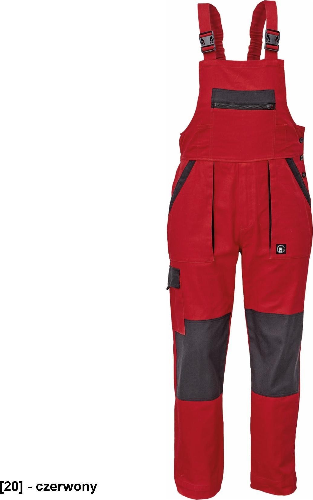 CERVA MAX NEO - ogrodniczki - czerwony 60