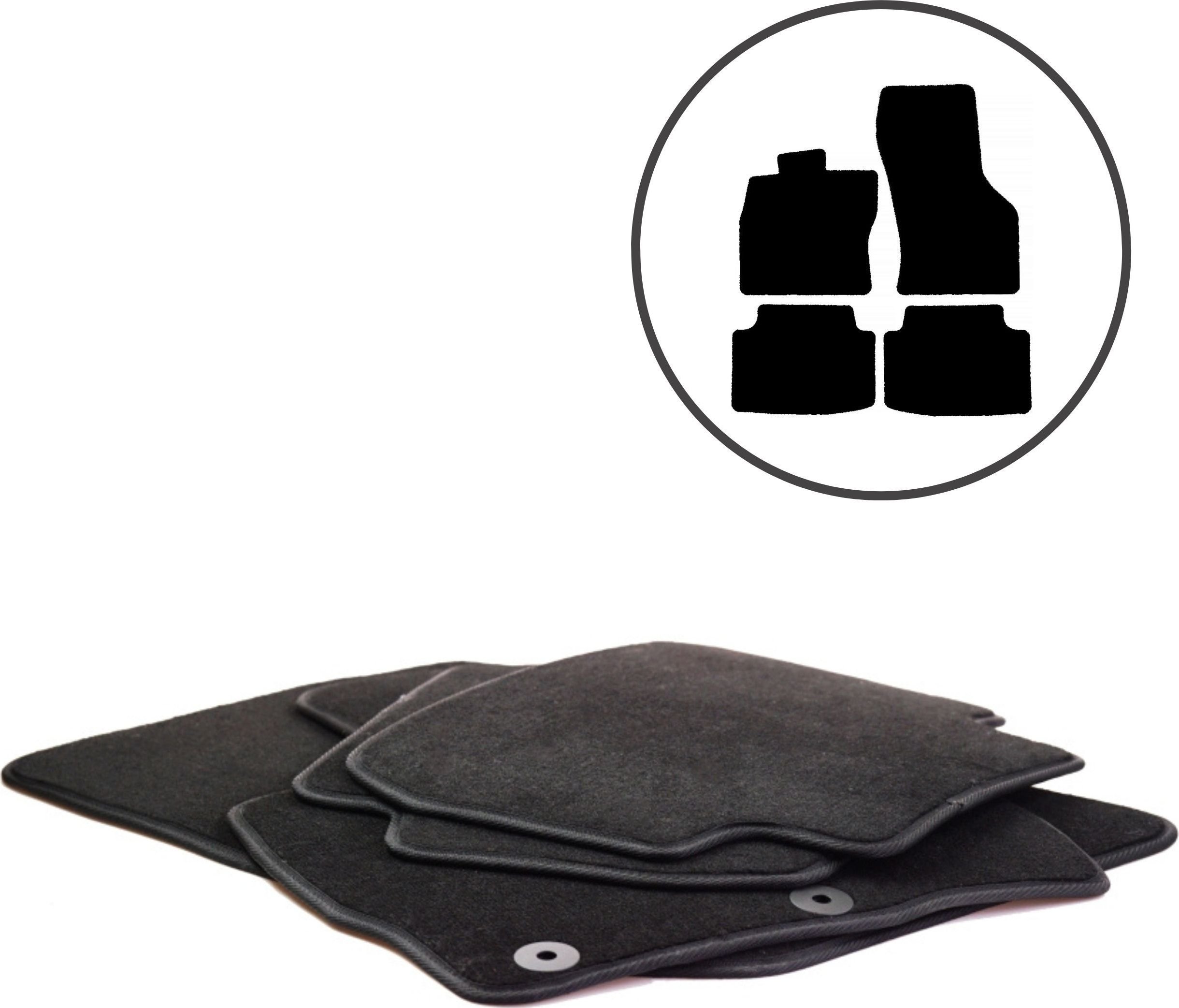 Dikel Dywaniki samochodowe welurowe 4szt. VW Passat B8