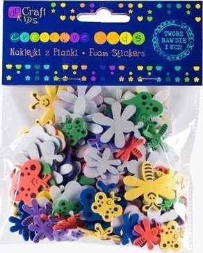 Naklejki z pianki motyle i ważki 120szt