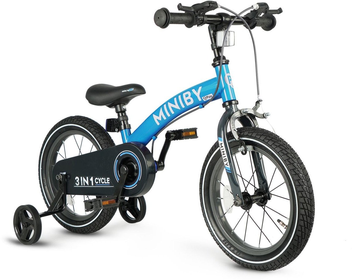 Qplay Rowerek Dziecięcy - Rowerek Biegowy Miniby 14 cali Blue