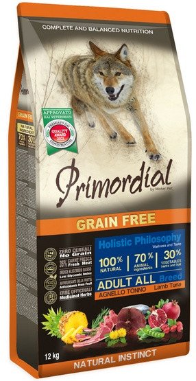 Primordial Primordial Dog Grain Free Adult Tuna & Lamb 12kg