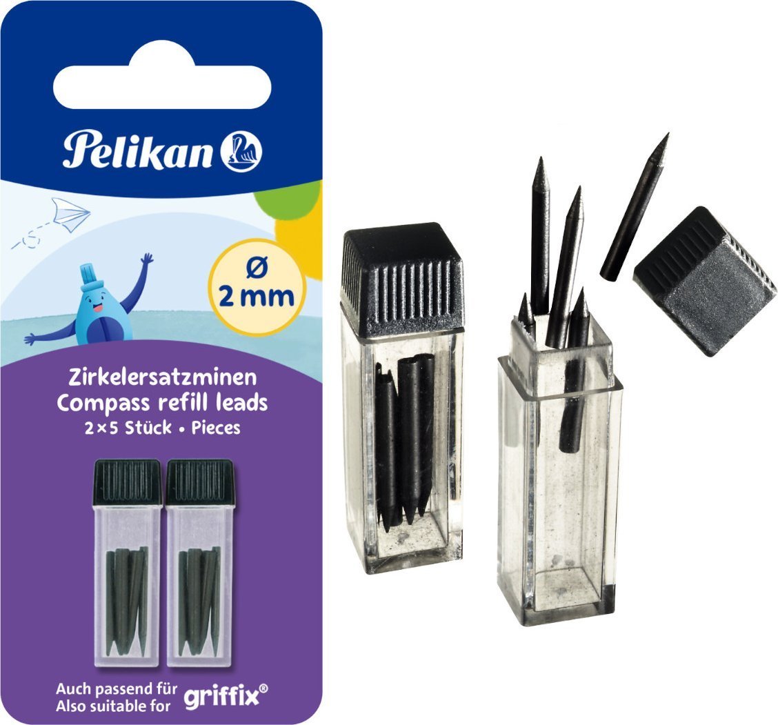 Pelikan Rysiki grafity wkłady do cyrkla Griffix 2x17mm 10szt PELIKAN
