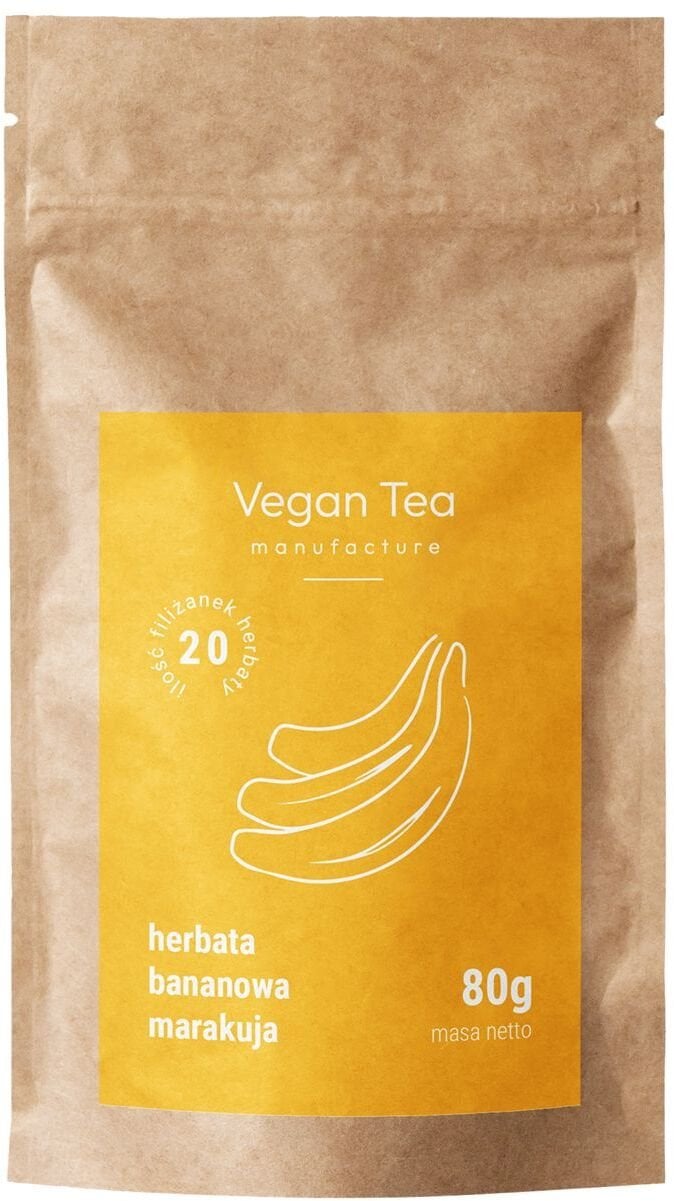 Vegan Tea Herbata owocowa Bananowa Marakuja - opakowanie uzupełniające 80g