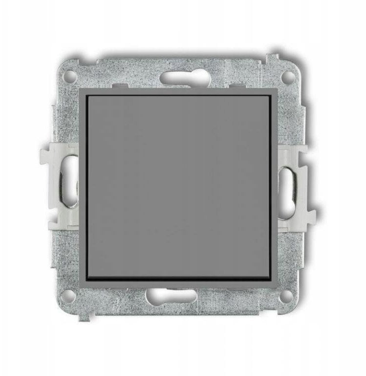 Karlik Mechanizm łącznika zwiernego jednobiegunowy (jeden klawisz bez piktogramu) matowy szary 27IWP-4.1