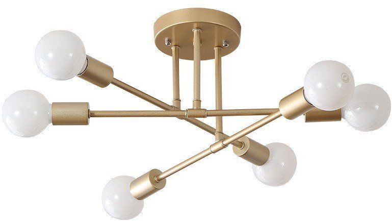 Lampa sufitowa metalowa loft vintage wisząca AT44-6SZ-Gold