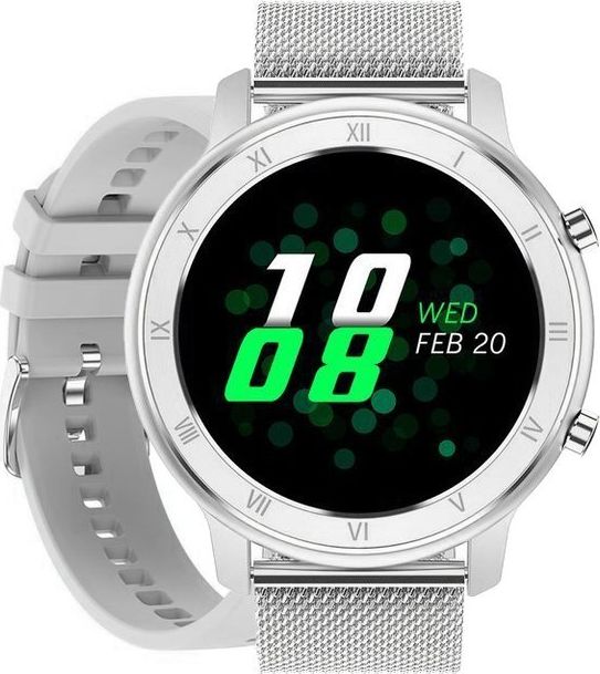 Smartwatch Pacific 17-1 Srebrny (PACIFIC 17 SIATKA SREBRNA / BIAŁY)
