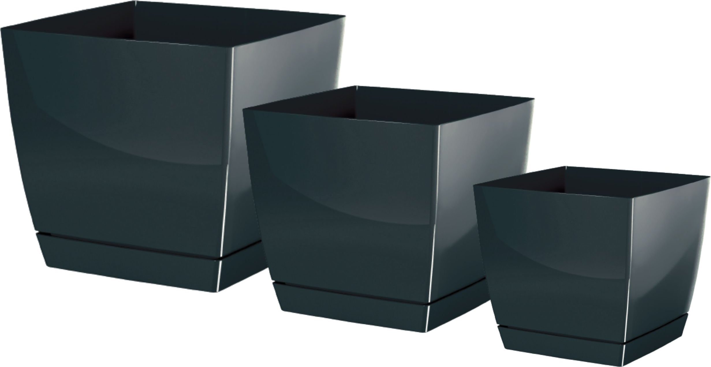 Dikel 3x Doniczka COUBI DUKP Kwietnik + podstawka