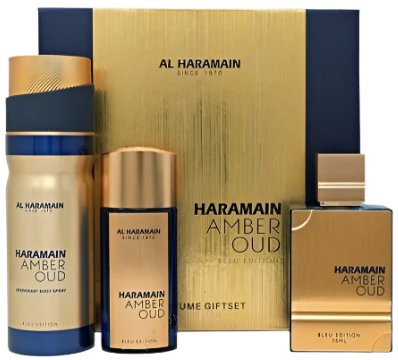 Al Haramain Amber Oud Bleu Edition Edp 75 ml + Edp 30ml + Deodorant Body Spray 200ml