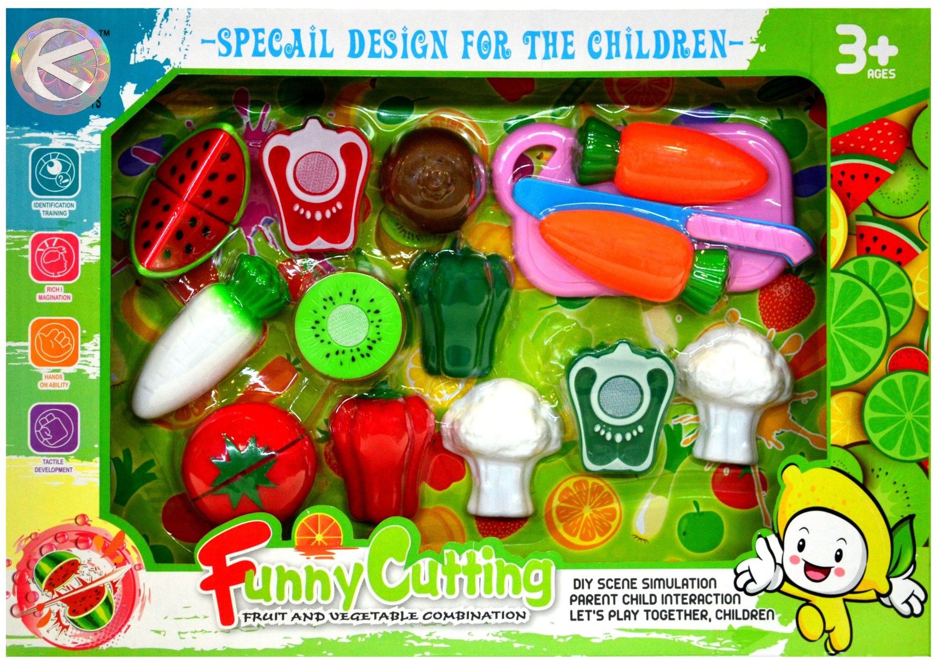 Warzywa i owoce - zestaw do krojenia z marchewką