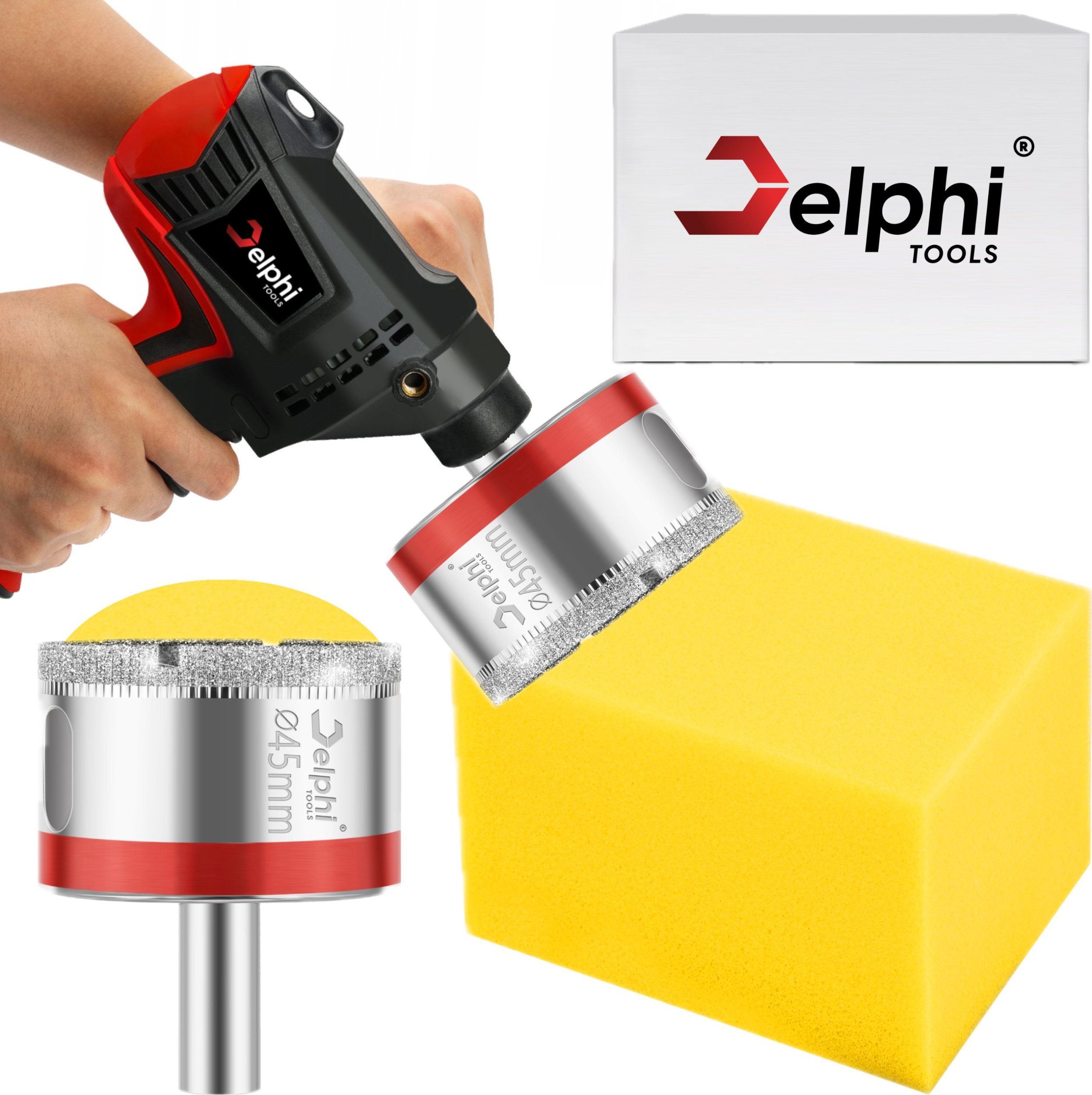 Delphi Tools OTWORNICE DIAMENTOWE DO GRESU PŁYTEK GLAZURY