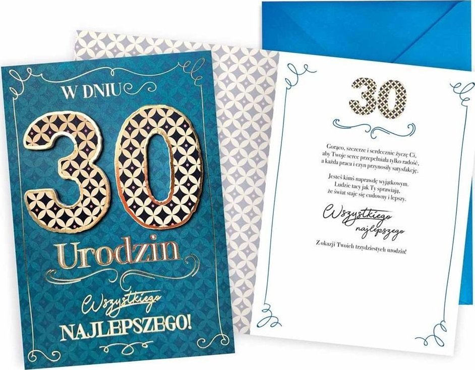 KUKARTKA Karnet Urodziny 30