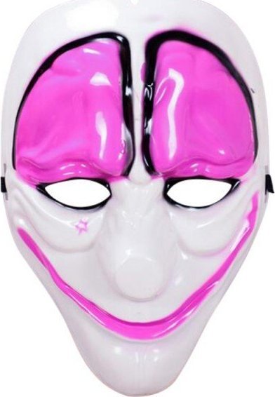 Korbi MASKA PAYDAY CLOWN WOLF HOXTON CHAINS DALLAS RÓŻ