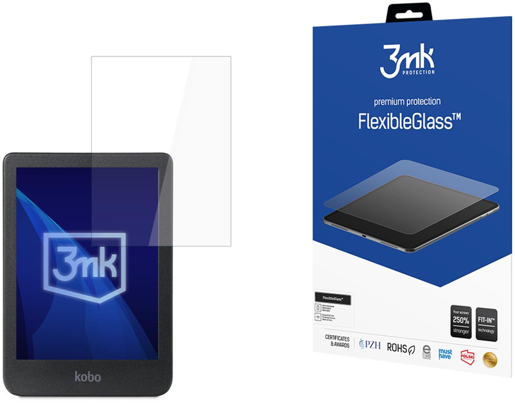 KOBO CLARA COLOUR 6 - UP TO 8.3 3MK FLEXIBLEGLASS