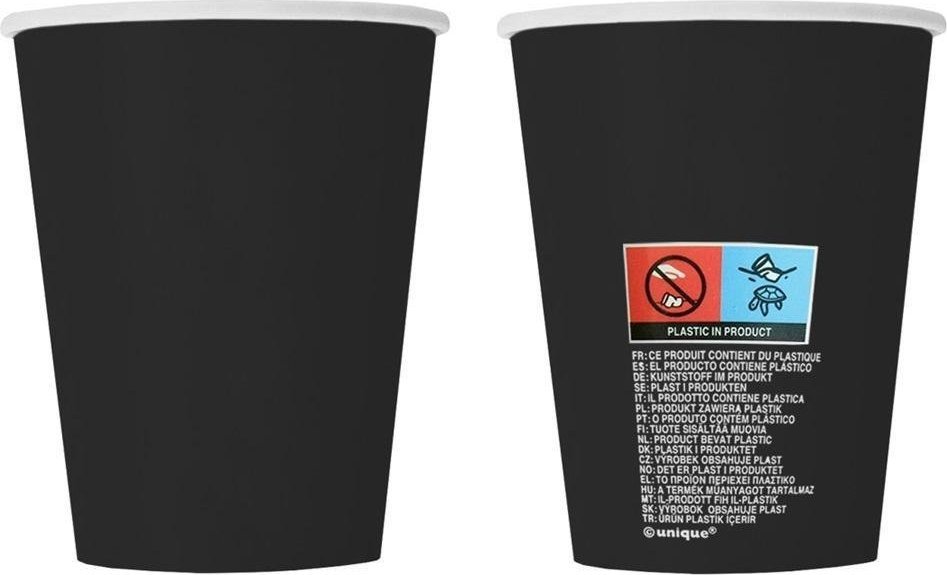 GoDan Kubeczki papierowe czarne 270ml 8szt