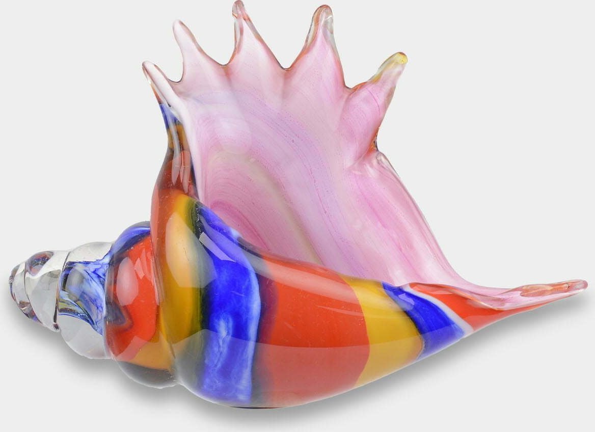 rzezbyzbrazu Figura Szklana w Stylu Murano Muszla Ślimaka Morskiego