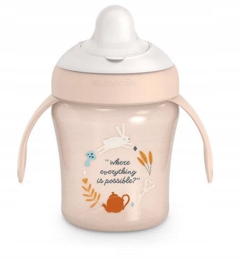 SUAVINEX - 402788-KUBEK DO NAUKI PICIA 200ML/NIEKAPEK/6M+/RÓŻOWY/WONDERLAND