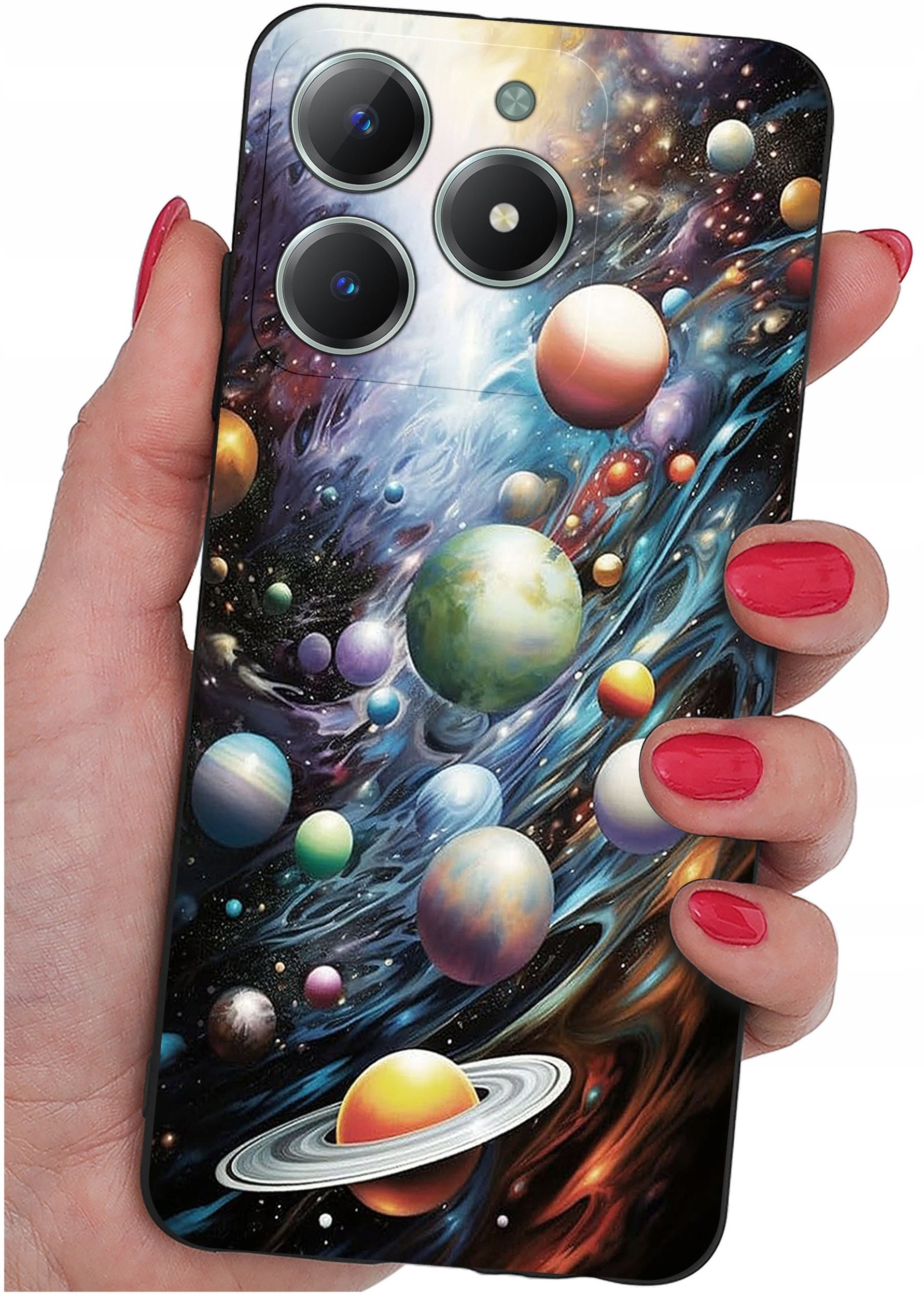 Etui do Realme C61 | C63 WZORY |SILIKONOWE MATT CASE + SZKŁO 9H