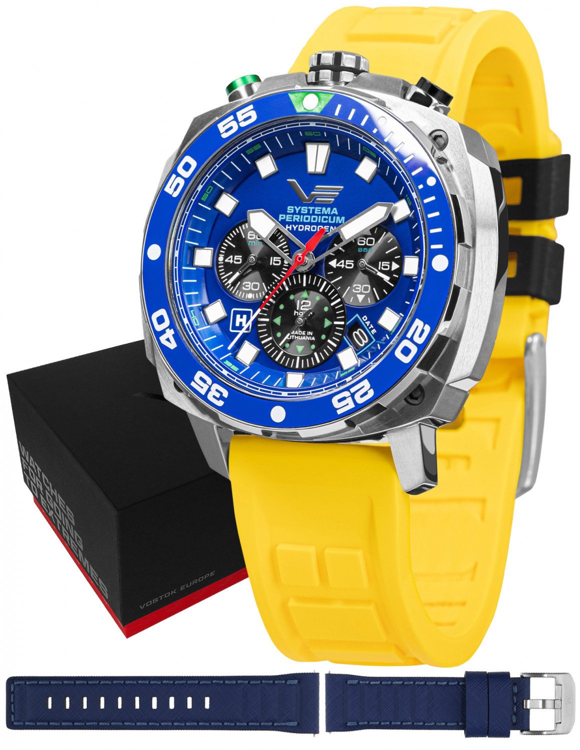 Zegarek męski Vostok Europe VK67-650A720SY żółty