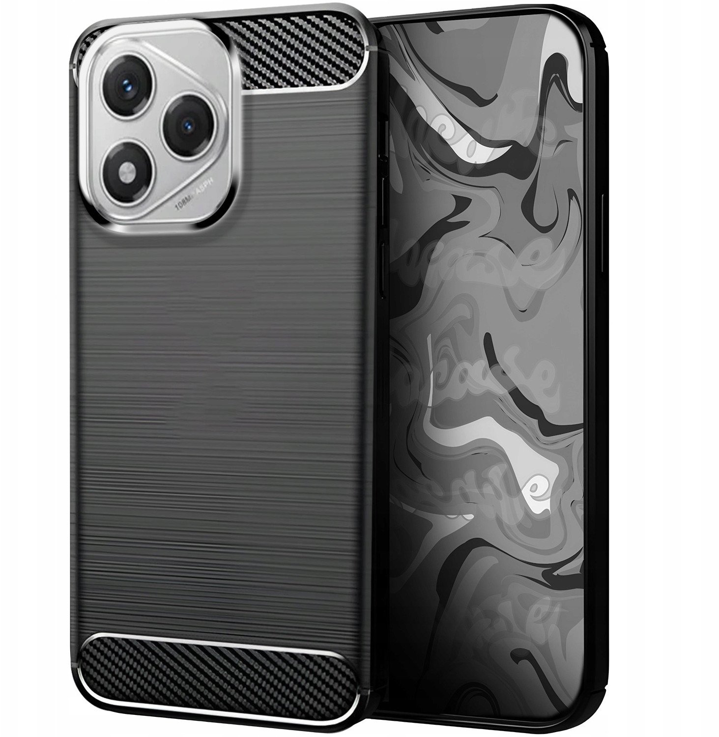 Etui do Honor 400 Lite (Czarne, Pancerne, Karbonowe, Ochronne, Plecki)